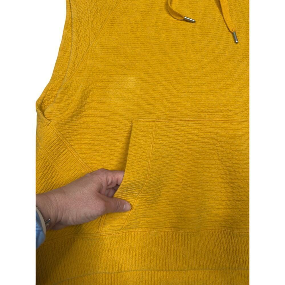 lululemon Womens Easy Going Hoodie Sleeveless Gold Hooded Size 10 Relaxed Fit - Picture 10 of 12